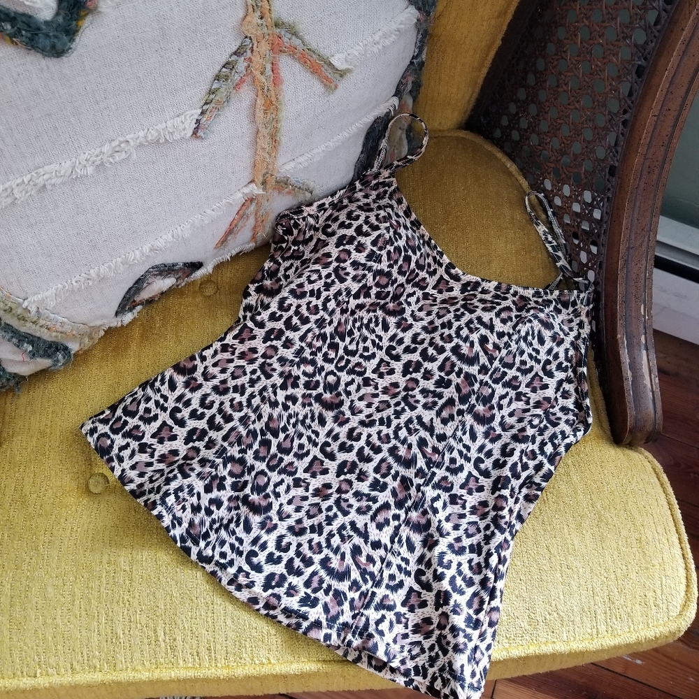Leopard Swim Top